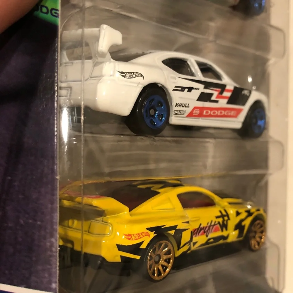 Mattel Hot Wheels Drift Car Set - Blue, Red, White, Yellow